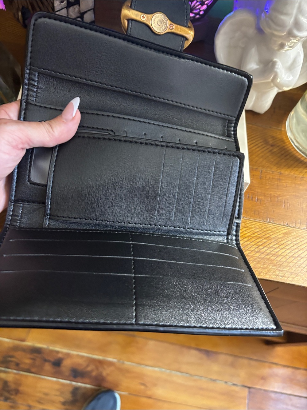 COACH Signature Continental Wallet in Brown/Tan New with Box - Picture 3 of 6